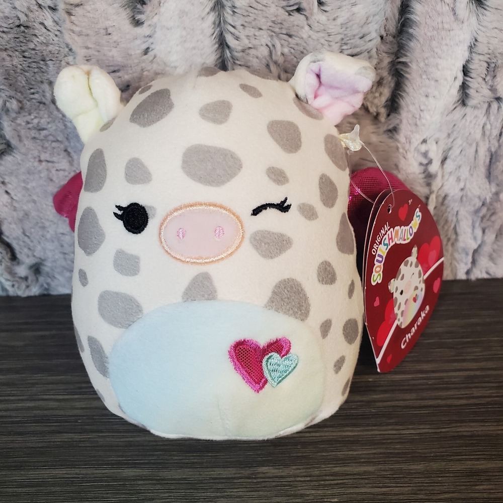 Squishmallow 5" Charaka Flying Pig‎ Valentines 2023 NWT NEW Squishmallows